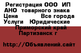 Регистрация ООО, ИП, АНО, товарного знака › Цена ­ 5 000 - Все города Услуги » Юридические   . Приморский край,Партизанск г.